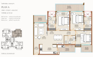 Ivory County Sector 115 Noida Plan A 2034 SQ.FT
